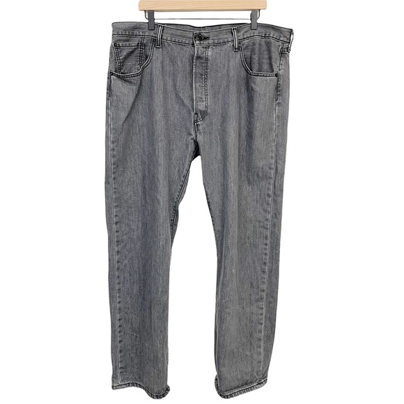 Levi's Other - Levi's 501 Men's Jeans Button Fly Size 40 x 30 Gray Wash Denim Straight Leg